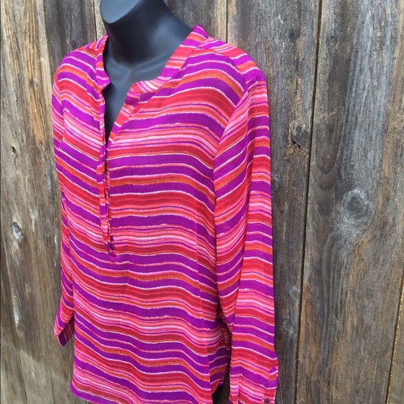 Liz Claiborne Petite striped blouse - Picture 3 of 4
